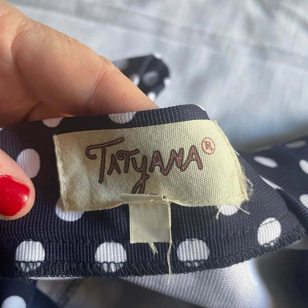 Tatyana/Blue and white polkadot skirt/ 3xl - Picture 5 of 7